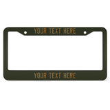 Custom Olive Khaki License Plate Frame