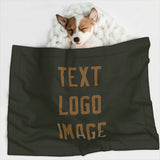 Custom Olive Khaki Pet Blanket
