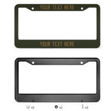 Custom Olive Khaki License Plate Frame