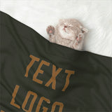 Custom Olive Khaki Pet Blanket