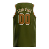 Custom Olive & Khaki Colors Design Sports Basketball Jersey