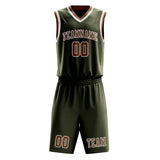 Custom Olive Khaki Basketball Set