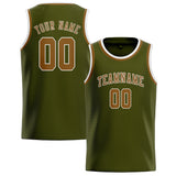 Custom Olive & Khaki Colors Design Sports Basketball Jersey