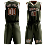 Custom Olive Khaki Basketball Set