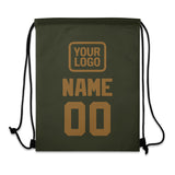 Custom Olive Khaki Drawstring Bag