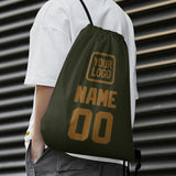 Custom Olive Khaki Drawstring Bag