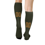 Custom Olive Khaki Knee-High Sock
