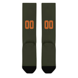 Custom Olive Orange Knee-High Sock
