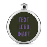 Custom Olive Light Purple Hip Flask