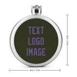 Custom Olive Light Purple Hip Flask