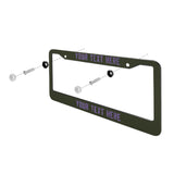 Custom Olive Light Purple License Plate Frame