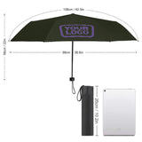 Custom Olive Light Purple Automatic Umbrella