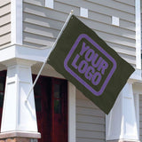Custom Olive Light Purple Flag