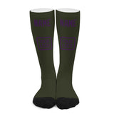 Custom Olive Purple Knee-High Sock