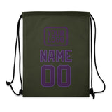 Custom Olive Purple Drawstring Bag