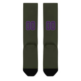 Custom Olive Purple Knee-High Sock