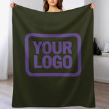 Custom Olive Light Purple Blanket