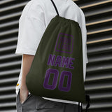 Custom Olive Purple Drawstring Bag