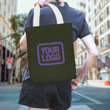 Custom Olive Purple Canvas Tote Bag