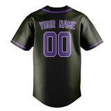 Custom Olive & Light Purple Colors Design Sports Baseball Jersey
