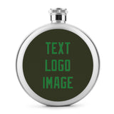 Custom Olive Emerald Green Hip Flask