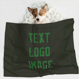 Custom Olive Emerald Green Pet Blanket