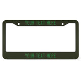 Custom Olive Emerald Green License Plate Frame