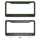 Custom Olive Emerald Green License Plate Frame