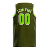 Custom Olive & Emerald Green Colors Design Sports Basketball Jersey