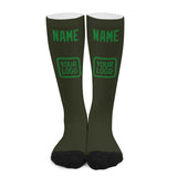 Custom Olive Emerald Green Knee-High Sock