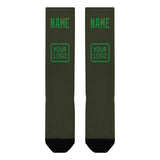 Custom Olive Emerald Green Knee-High Sock