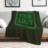 Custom Olive Emerald Green Blanket