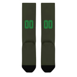 Custom Olive Emerald Green Knee-High Sock