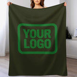 Custom Olive Emerald Green Blanket