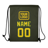 Custom Olive Gold Drawstring Bag