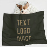 Custom Olive Light Khaki Pet Blanket