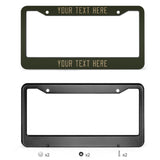 Custom Olive Light Khaki License Plate Frame