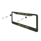 Custom Olive Light Khaki License Plate Frame