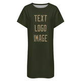 Custom Olive Light Khaki Nachthemd