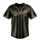 Custom Olive & Light Khaki Colors Design Sports Baseball Jersey