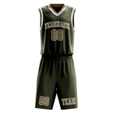 Custom Olive Light Khaki Basketball Set