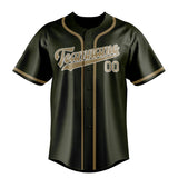 Custom Olive & Light Khaki Colors Design Sports Baseball Jersey
