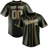 Custom Olive & Light Khaki Colors Design Sports Baseball Jersey