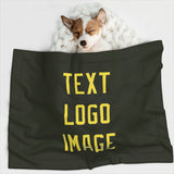 Custom Olive Light Yellow Pet Blanket