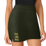 Custom Olive Light Yellow A-Line Skort