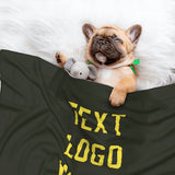Custom Olive Light Yellow Pet Blanket