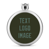 Custom Olive Blue Green Hip Flask