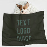 Custom Olive Blue Green Pet Blanket