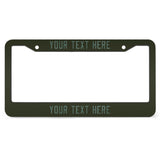 Custom Olive Blue Green License Plate Frame