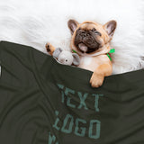Custom Olive Blue Green Pet Blanket